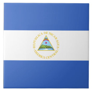 Nicaragua Flag Ceramic Tile