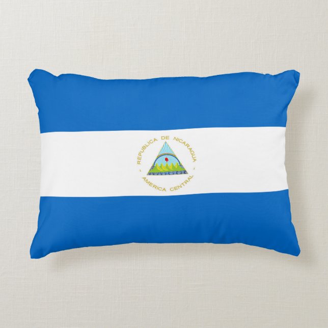 Nicaragua flag decorative cushion (Front)