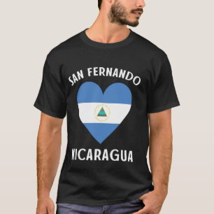 Nicaragua Flag Heart San Fernando City T-Shirt