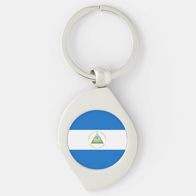 Nicaragua Flag Key Ring (Front)