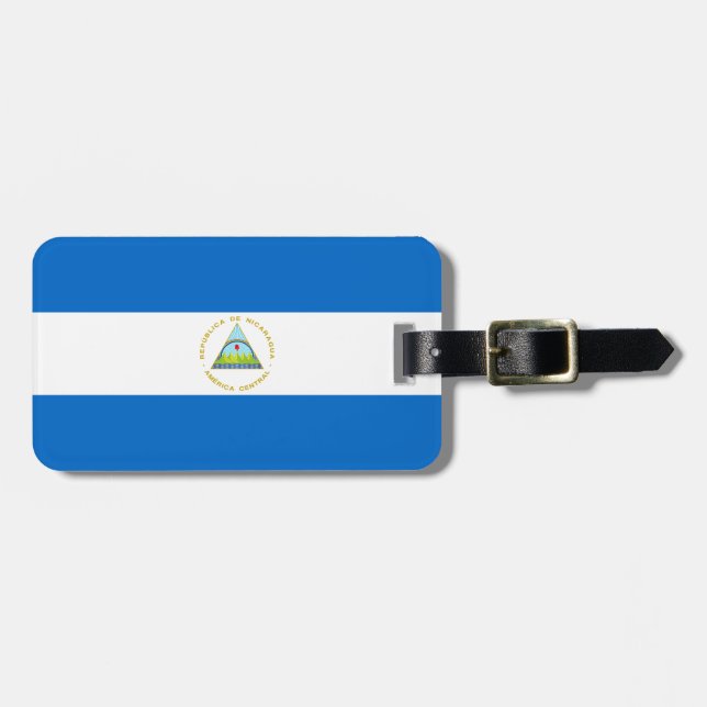 Nicaragua flag luggage tag (Front Horizontal)