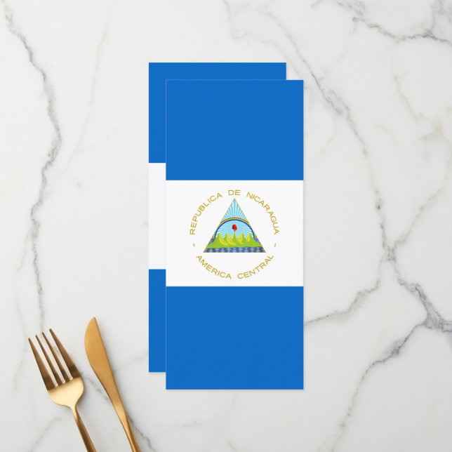Nicaragua flag menu (Front/Back In Situ)