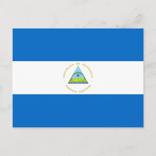 Nicaragua flag postcard