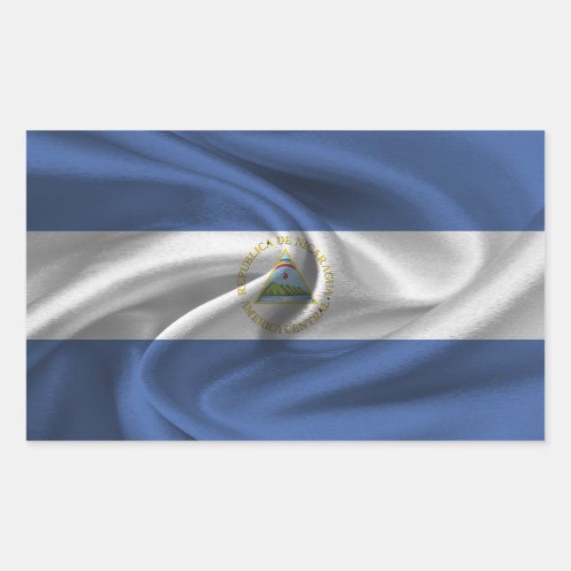Nicaragua Flag Rectangular Sticker (Front)