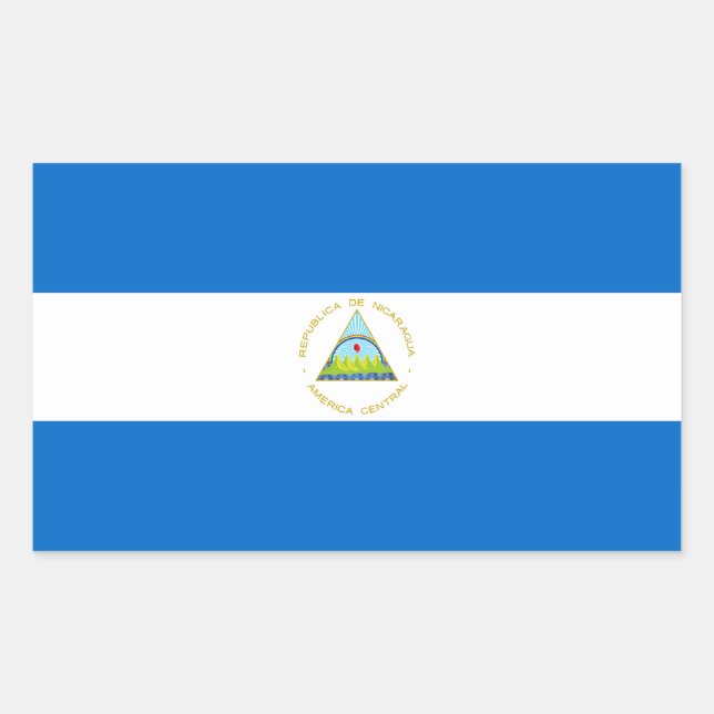 Nicaragua Flag Rectangular Sticker (Front)