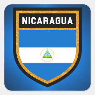 Nicaragua Flag Square Sticker