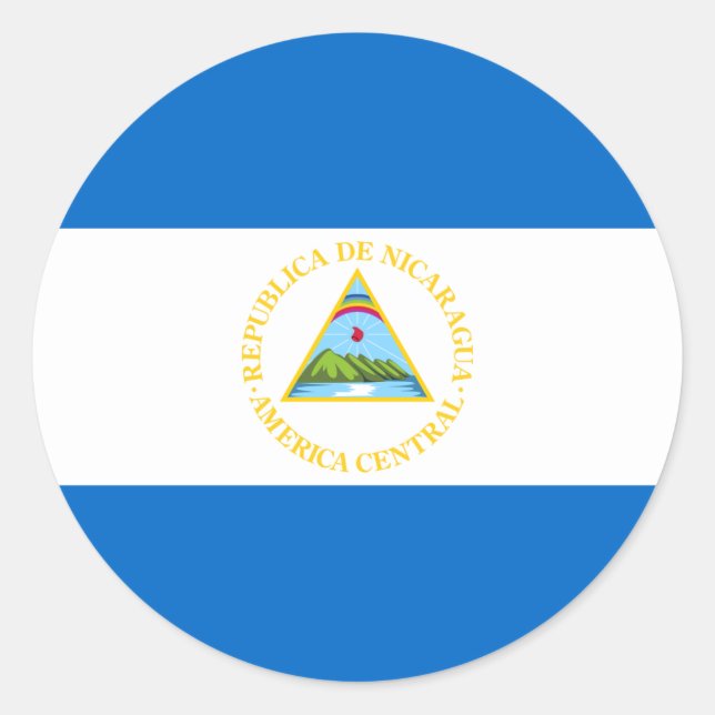 Nicaragua Flag Sticker (Front)