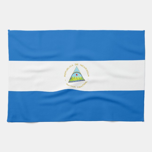 Nicaragua flag tea towel (Horizontal)
