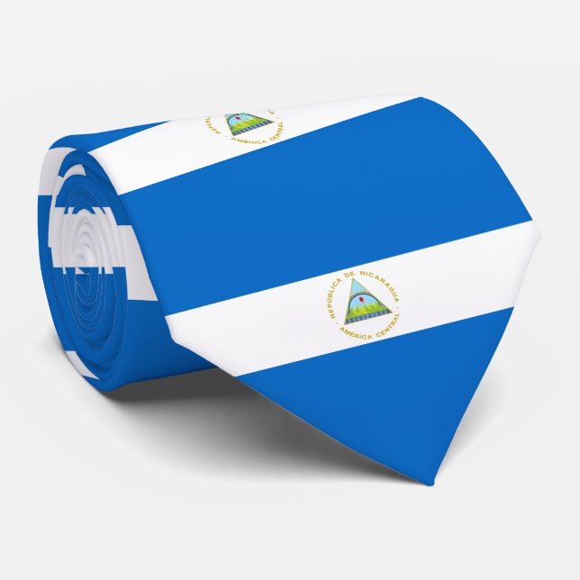 Nicaragua flag tie (Rolled)