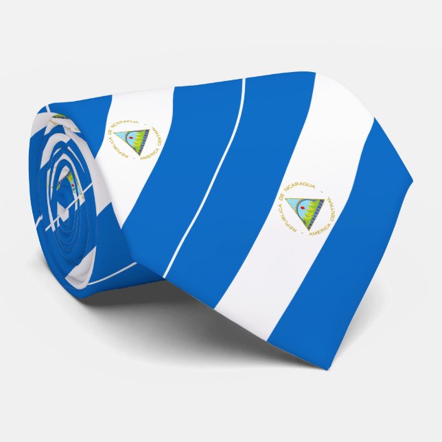 Nicaragua Flag Tie (Rolled)
