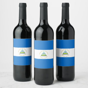 Nicaragua flag wine label