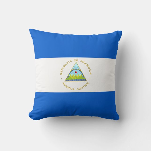 Nicaragua Flag x Flag Pillow (Front)