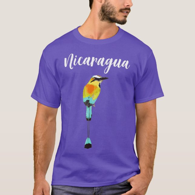 Nicaragua Guardabarranco Nicaraguan Bird Nica T-Shirt (Front)