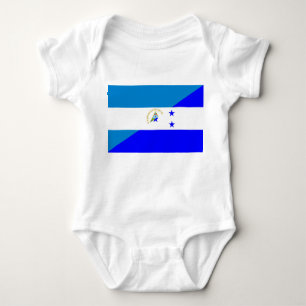nicaragua honduras flag country half flag symbol baby bodysuit