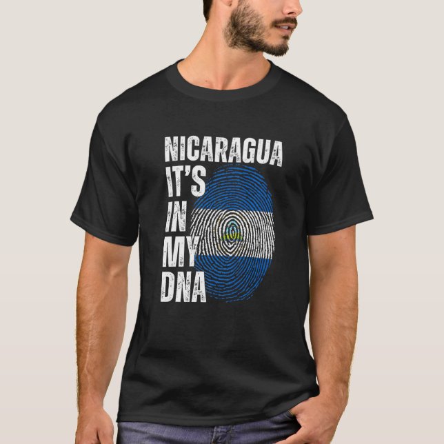 Nicaragua It's In My DNA Matching Nicaraguan Men W T-Shirt (Front)