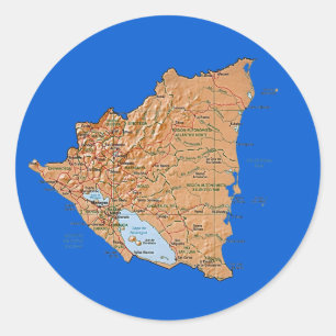 Nicaragua Map Sticker