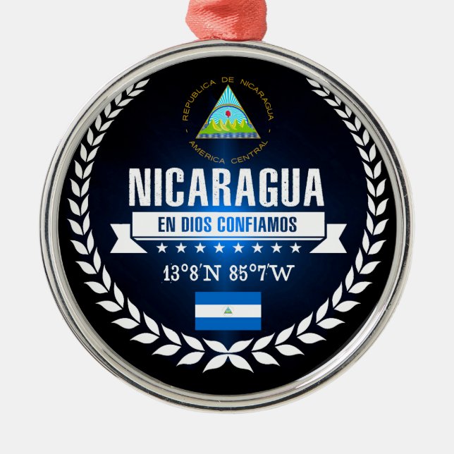 Nicaragua Metal Ornament (Front)