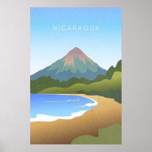 Nicaragua Minimal Travel Poster