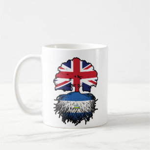 Nicaragua Nicaraguan British UK Tree Roots Flag Coffee Mug