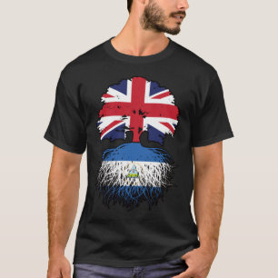 Nicaragua Nicaraguan British UK Tree Roots Flag T-Shirt