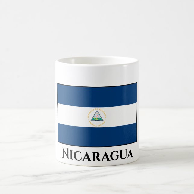 Nicaragua (Nicaraguan) Flag Coffee Mug (Center)