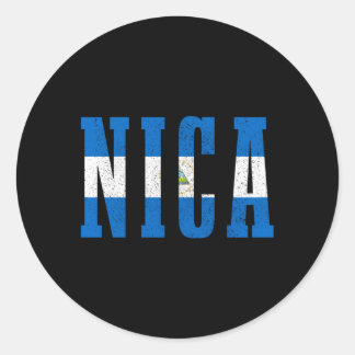 Nicaragua Nicaraguan Flag Pride Nica Classic Round Sticker