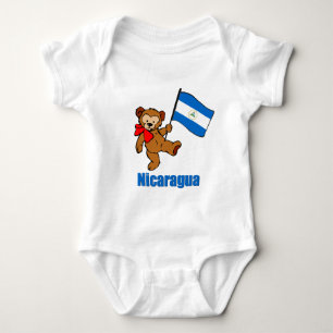 Nicaragua Teddy Bear Baby Bodysuit
