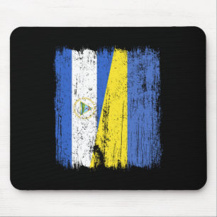 Nicaragua Ukraine Half Flag Nicaraguan Ukrainian H Mouse Pad