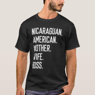Nicaraguan American Mom Women Mothers Day Wife Nic T-Shirt