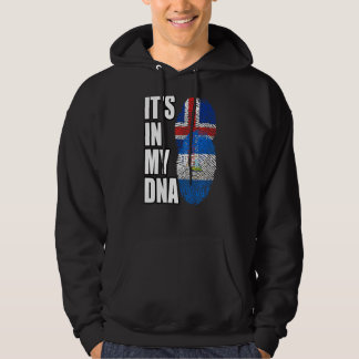 Nicaraguan And Icelandic Mix Dna Flag Heritage Hoodie