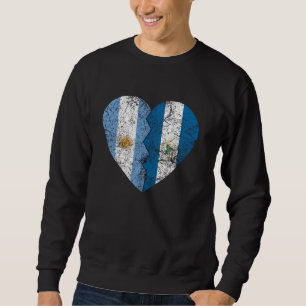 Nicaraguan Argentinian Flags Heart Argentina Nicar Sweatshirt