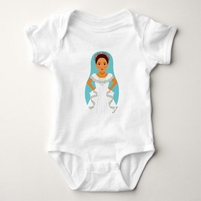 Nicaraguan Matryoshka Baby Bodysuit (Front)