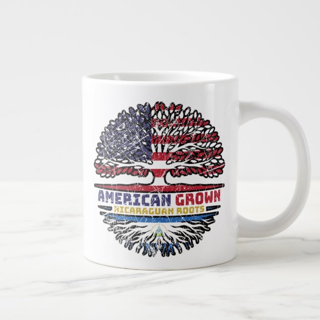 Nicaraguan Nicaragua US American USA United States Large Coffee Mug (Right)