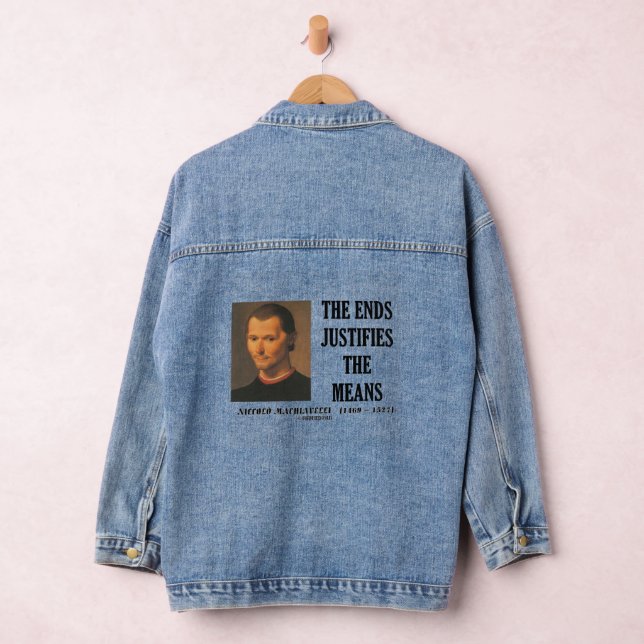 Niccolo Machiavelli The Ends Justifies The Means Denim Jacket (Hangar)