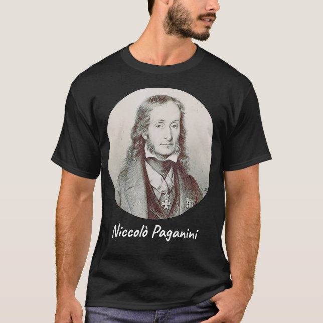 Niccolo Paganini Composer Portrait T-Shirt (Front)