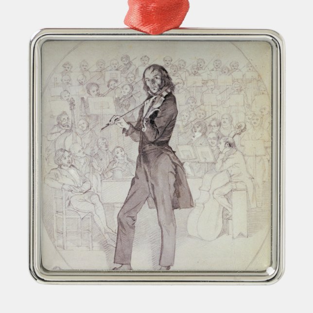 Niccolo Paganini , violinist Metal Tree Decoration (Front)