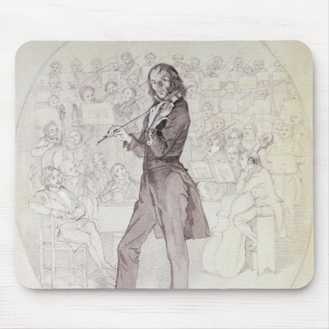 Niccolo Paganini , violinist Mouse Pad (Front)