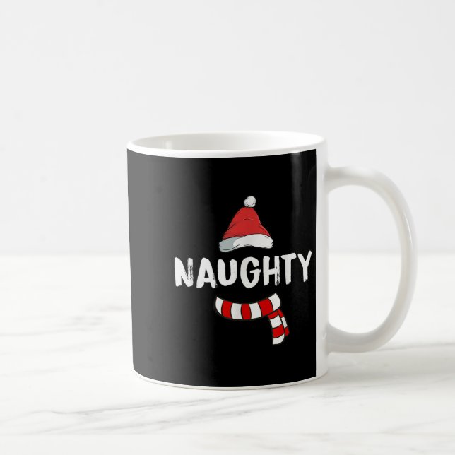 Nice And Naughty Shirt Matching Christmas Pajamas  Coffee Mug (Right)
