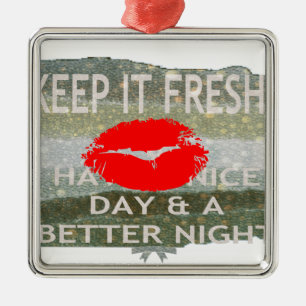Nice and perfect save the date metal ornament