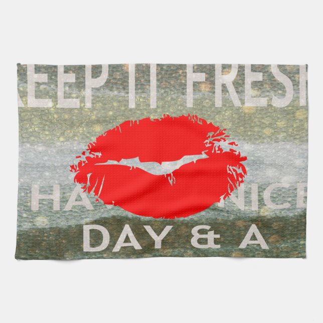 Nice and perfect save the date tea towel (Horizontal)