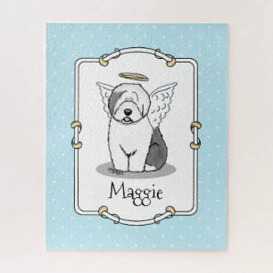 Nice Angel Old English Sheepdog (Gray 1) - Cute Jigsaw Puzzle