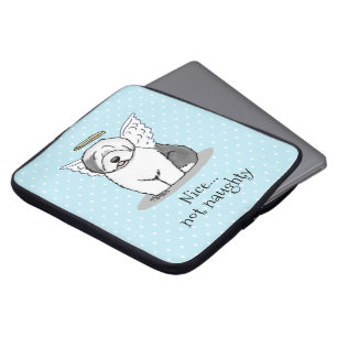Nice Angel Old English Sheepdog (Gray 1) - Cute Laptop Sleeve