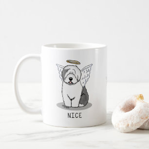 Nice Angel Old English Sheepdog (Grey 1) - Cute Coffee Mug