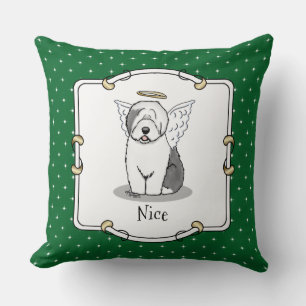 Nice Angel Old English Sheepdog (Grey 1) - Cute Cushion