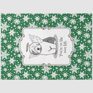 Nice Angel Old English Sheepdog (Grey 1) - Cute Tissue Paper