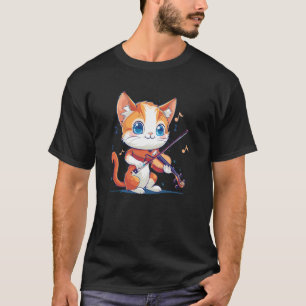 Nice Animal Violin Player for Cats Lovers and Musi T-Shirt