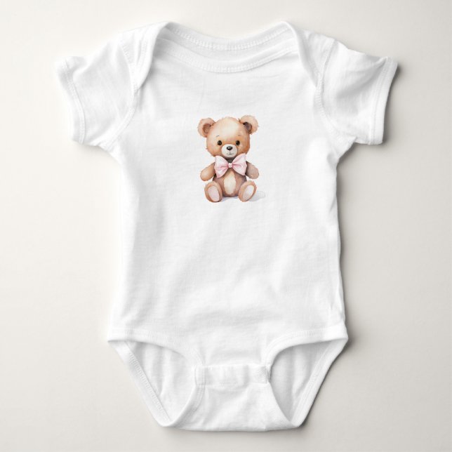 Nice Bear Baby Bodysuit (Front)