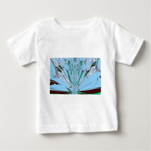 Nice Beautiful Aqua Blue Amazing Floral Motif Art Baby T-Shirt