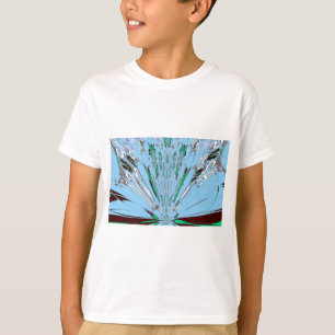 Nice Beautiful Aqua Blue Amazing Floral Motif Art T-Shirt