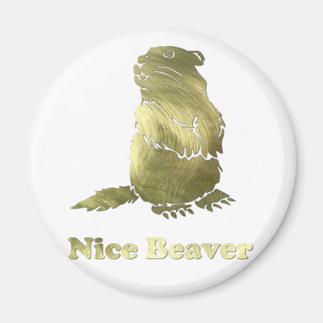 nice beaver magnet (Front)
